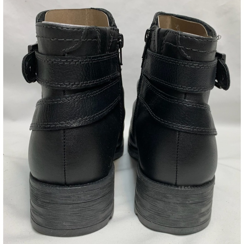 NIB Womens Earth Origins Randi Robby Wide Black Leather Ankle Boots SideZip 10 W - Picture 10 of 16